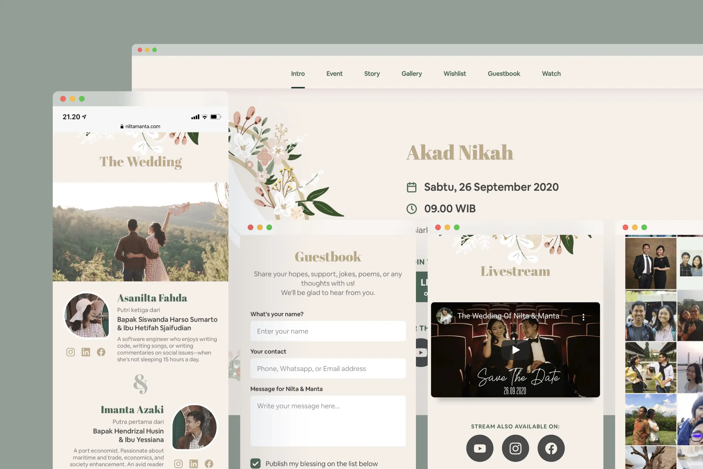 Thumbnail of Porfolio - RENJANA Wedding Website, Product by Unoia Studio